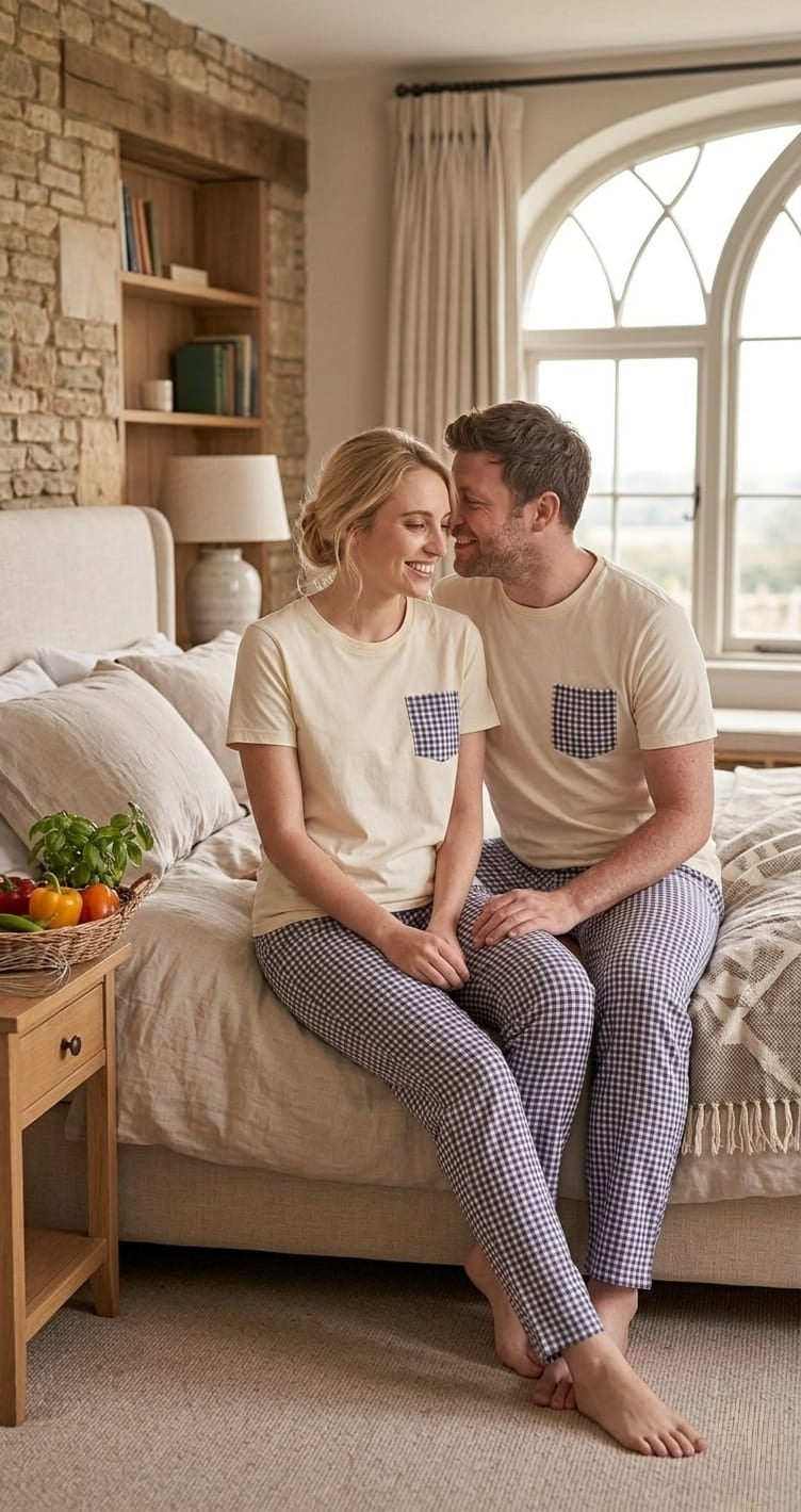 couples طقم بيجامة قطنية كابلز