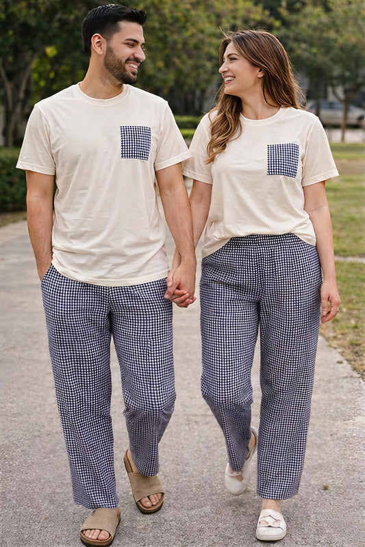 couples طقم بيجامة قطنية كابلز