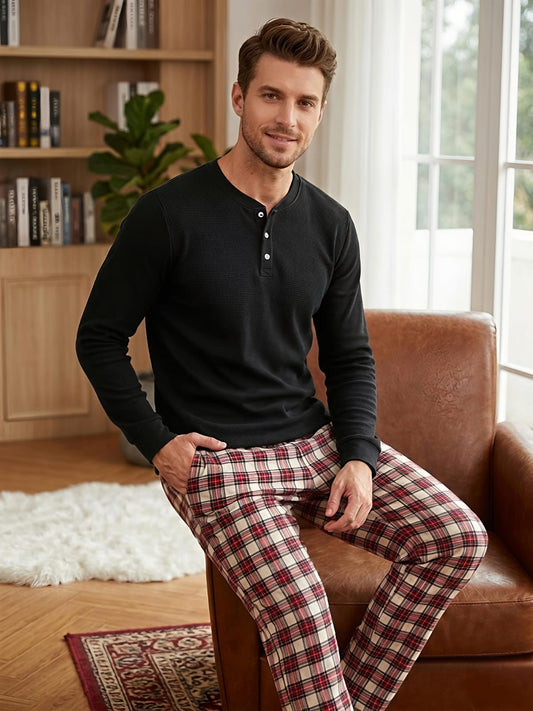 بيجامة رجالي خريفي (قطن100)