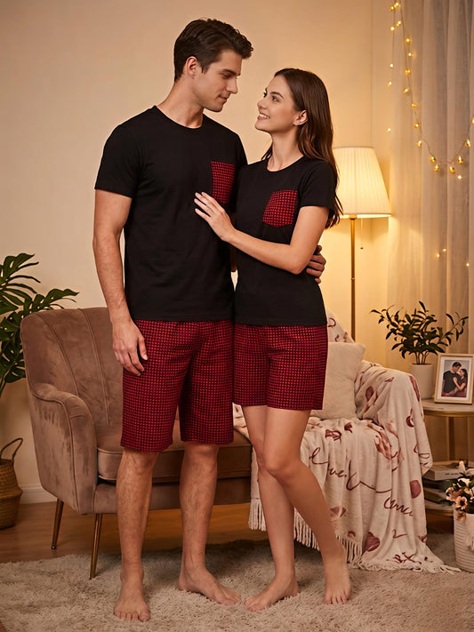 couples طقم بيجامة قطنية كابلز