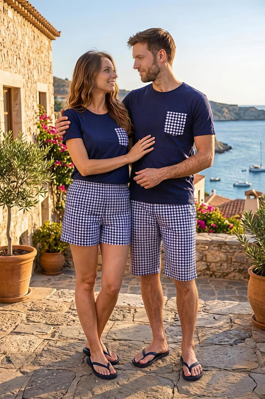 couples طقم بيجامة قطنية كابلز